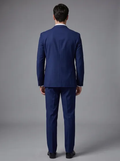 Men's Black 3-Piece Peak Lapel Tuxedo Suit | One-Button Slim Fit Prom Suit