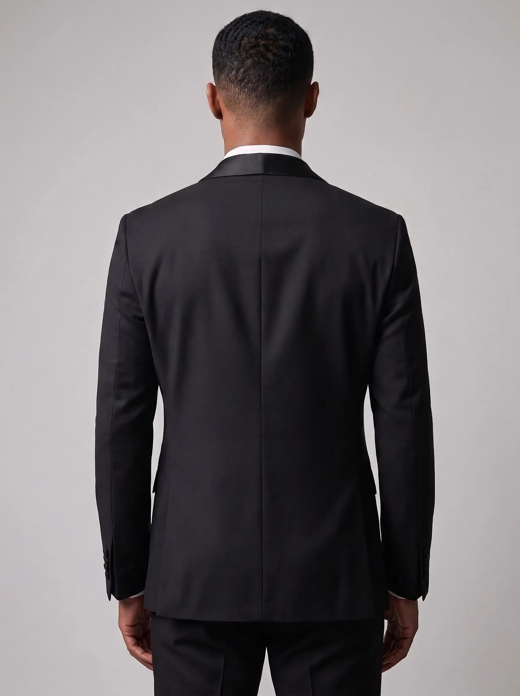 Men's Black 3-Piece Peak Lapel Tuxedo Suit | One-Button Slim Fit Prom Suit