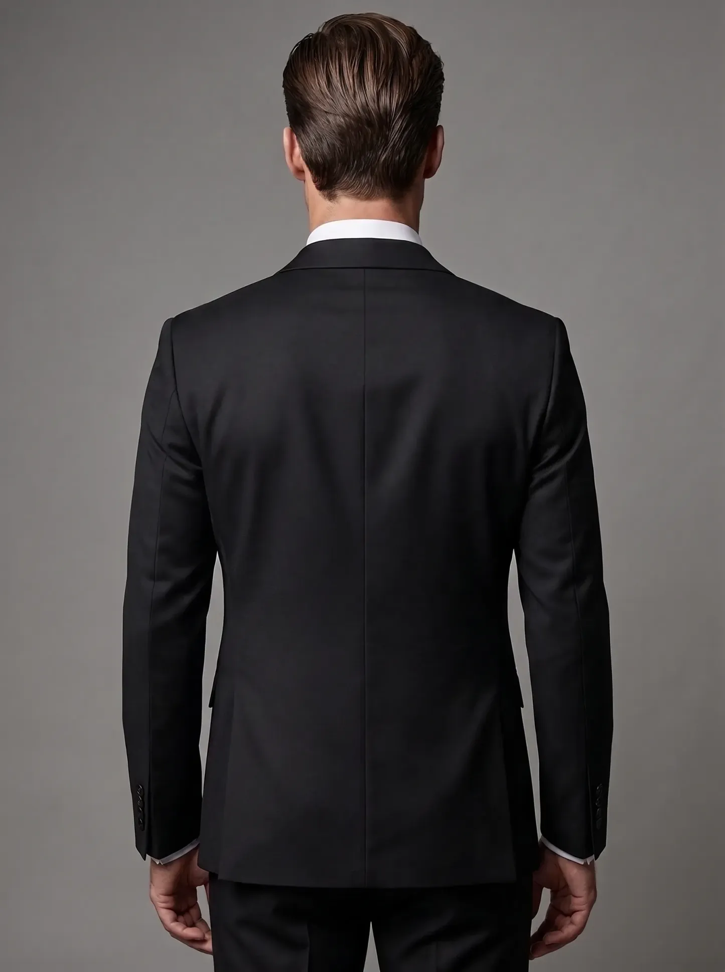 Men's Black 3-Piece Peak Lapel Tuxedo Suit | One-Button Slim Fit Prom Suit