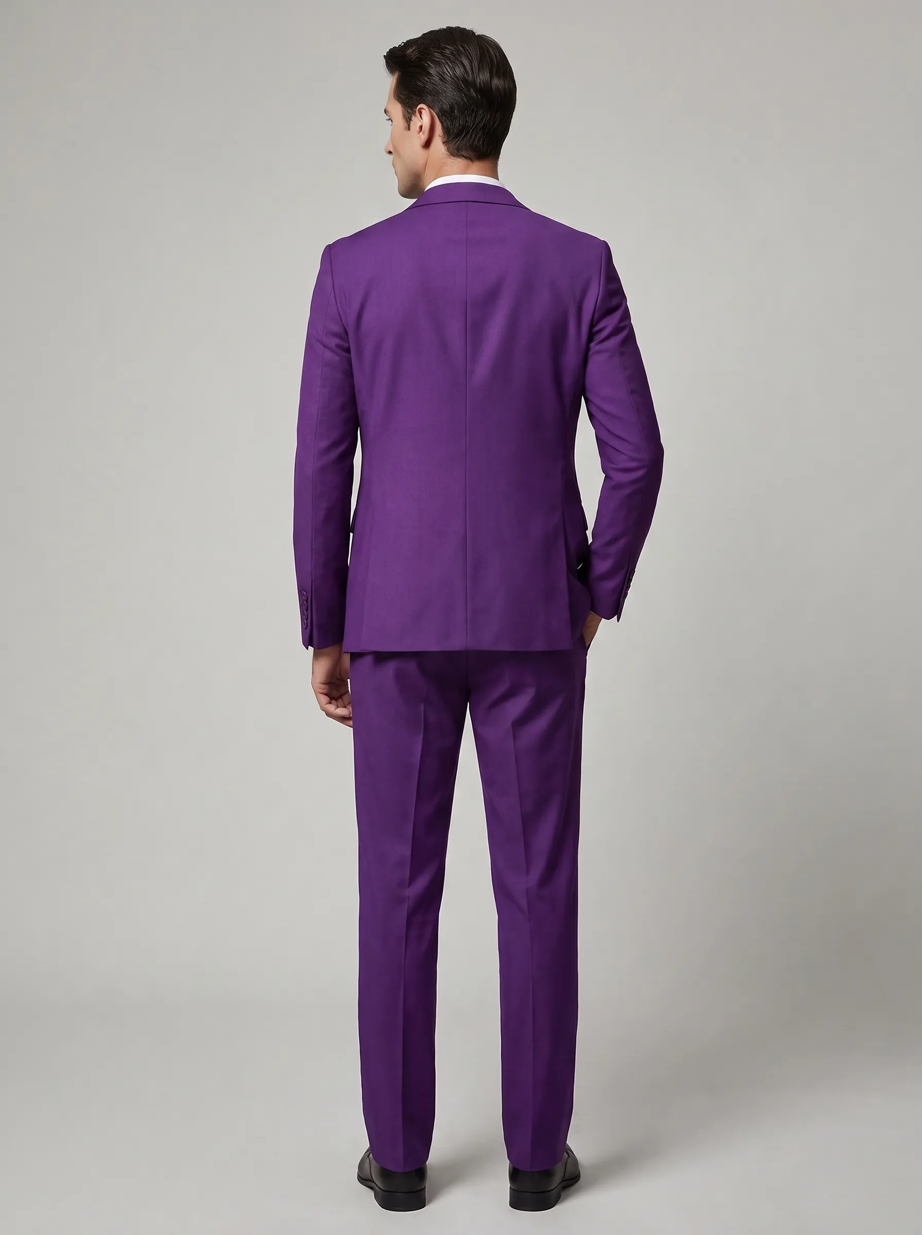 Men's Black 3-Piece Peak Lapel Tuxedo Suit | One-Button Slim Fit Prom Suit