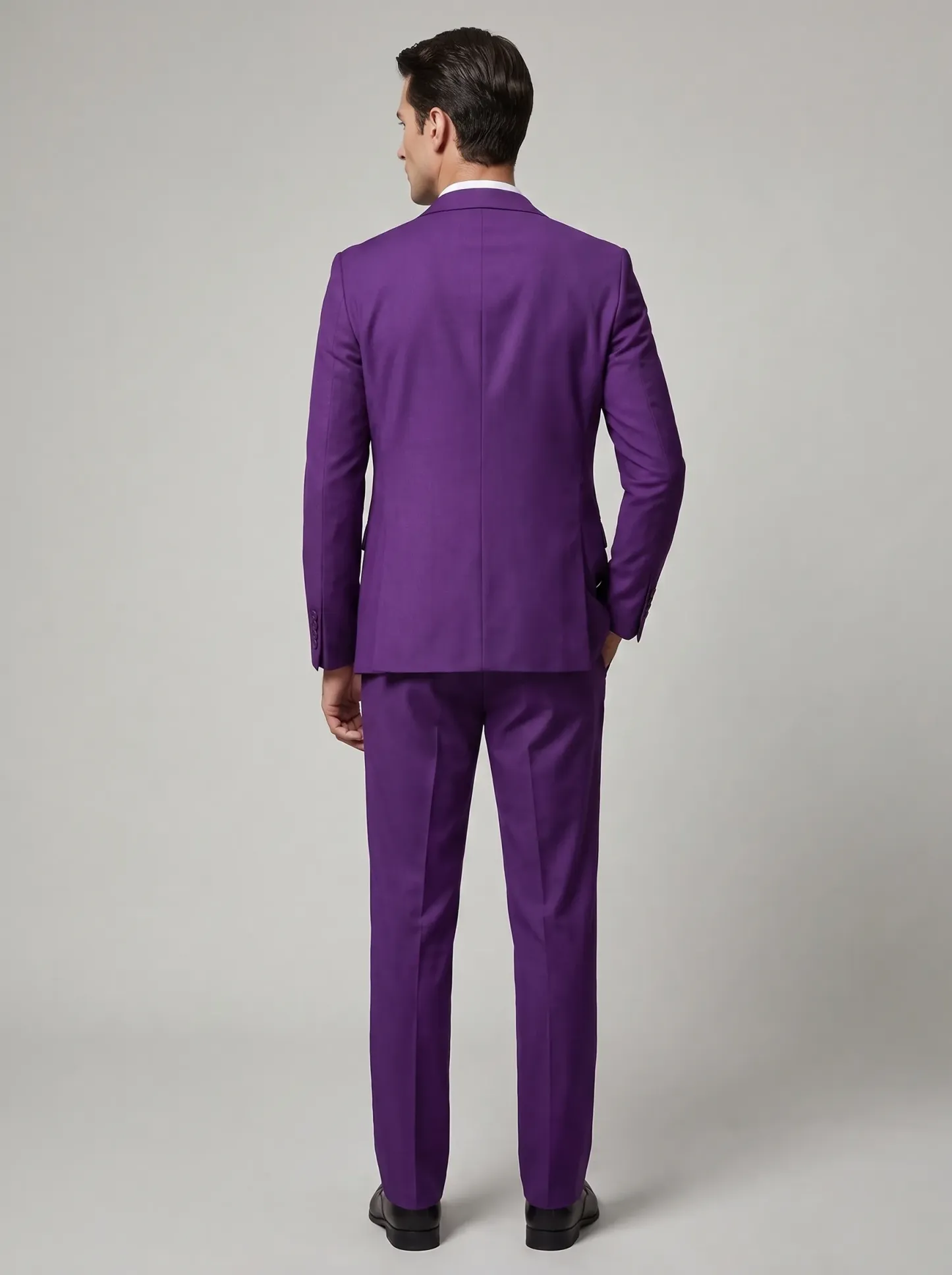 Men's Black 3-Piece Peak Lapel Tuxedo Suit | One-Button Slim Fit Prom Suit