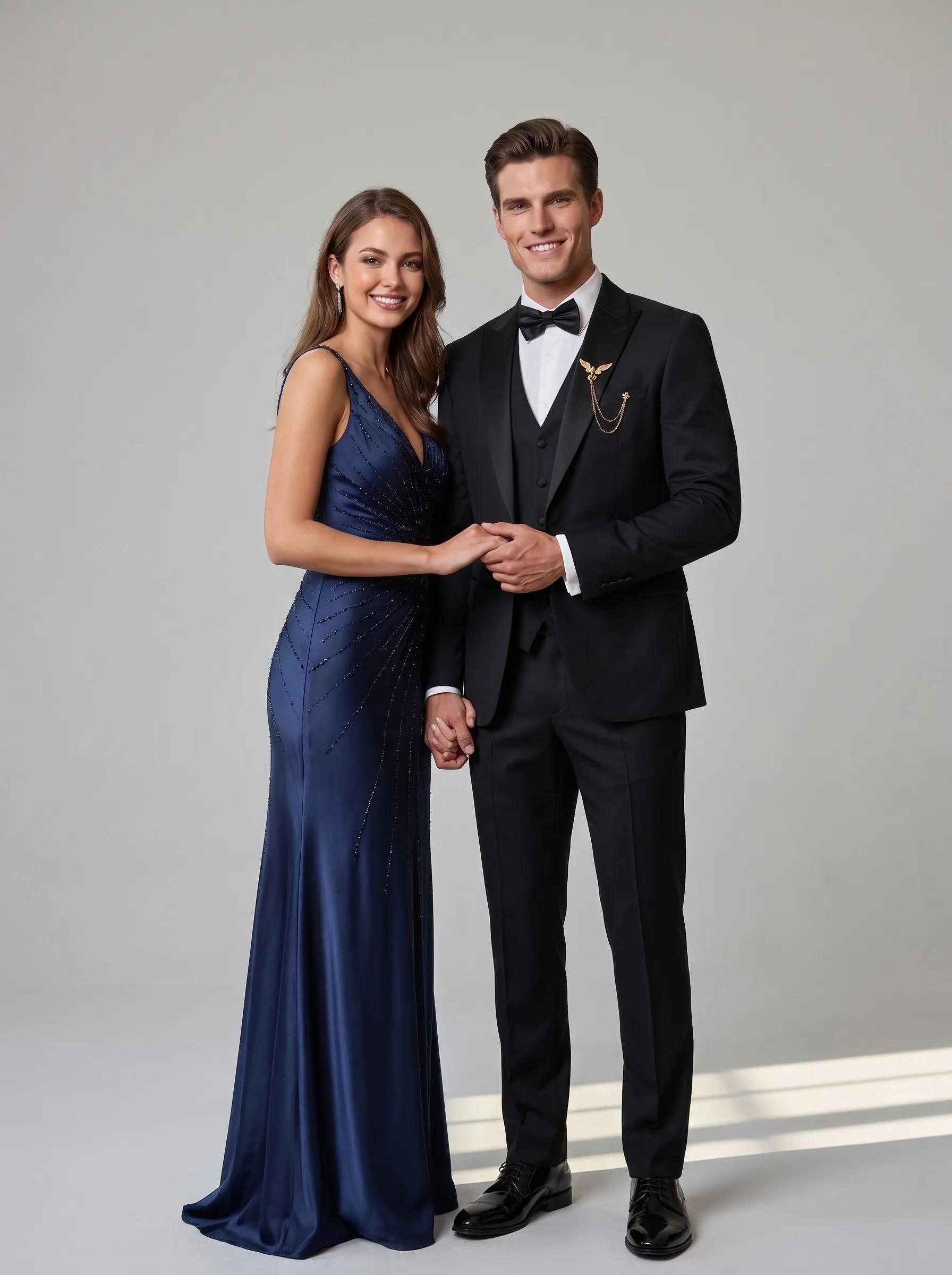 Men's Black 3-Piece Peak Lapel Tuxedo Suit | One-Button Slim Fit Prom Suit