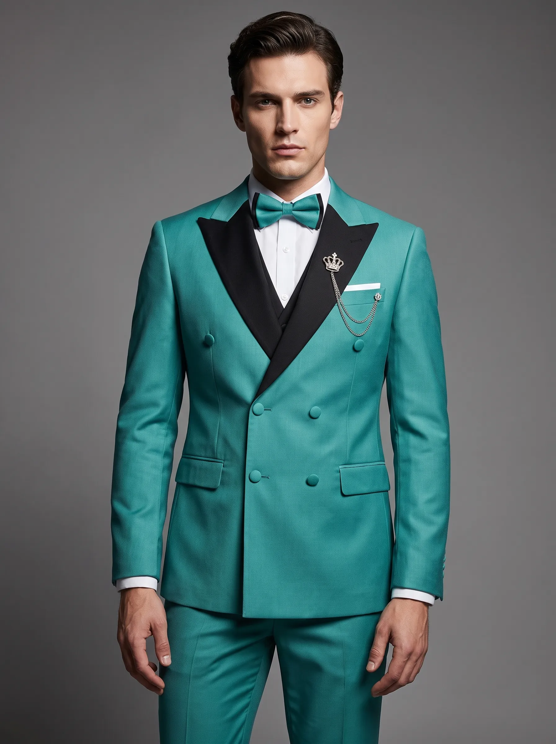Royal Blue Slim Fit 3-Piece Peak Lapel Suit | Men's Prom & Wedding Tuxedo