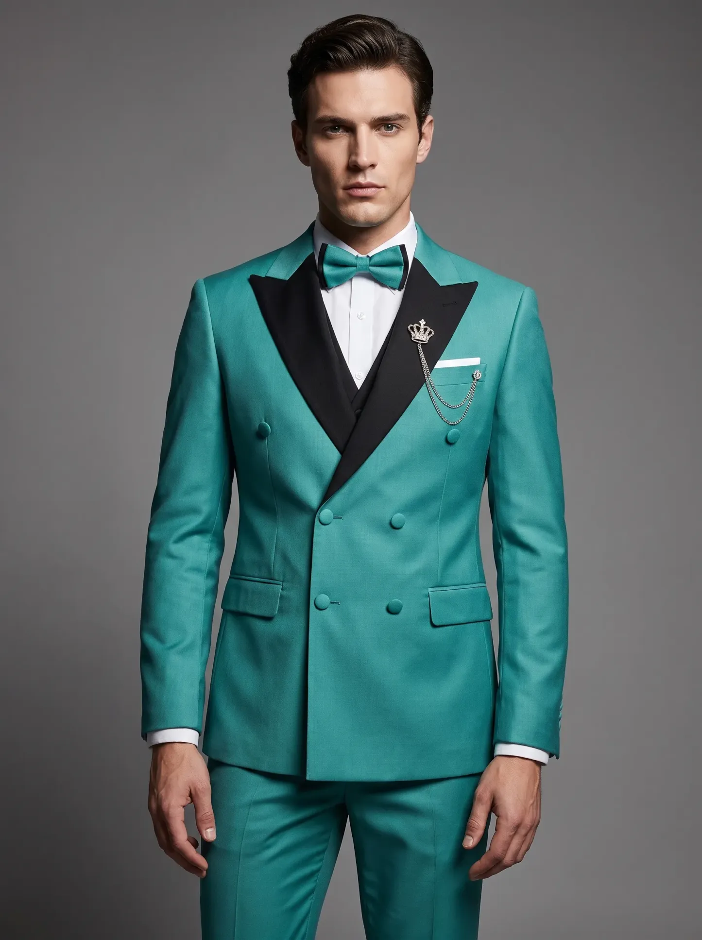 Royal Blue Slim Fit 3-Piece Peak Lapel Suit | Men's Prom & Wedding Tuxedo