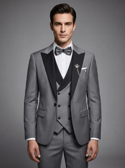 Royal Blue Slim Fit 3-Piece Peak Lapel Suit | Men's Prom & Wedding Tuxedo