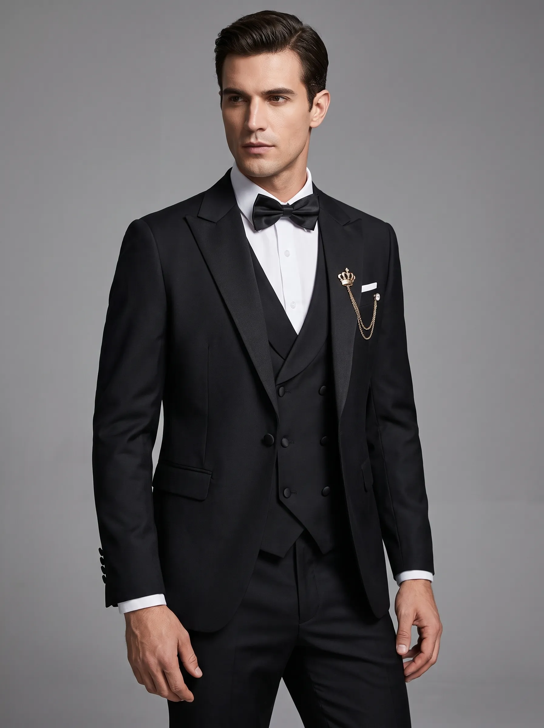 Royal Blue Slim Fit 3-Piece Peak Lapel Suit | Men's Prom & Wedding Tuxedo
