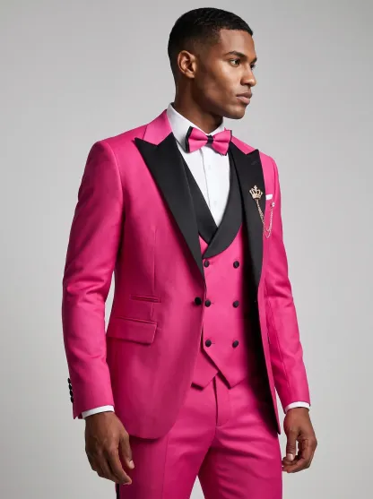 Royal Blue Slim Fit 3-Piece Peak Lapel Suit | Men's Prom & Wedding Tuxedo