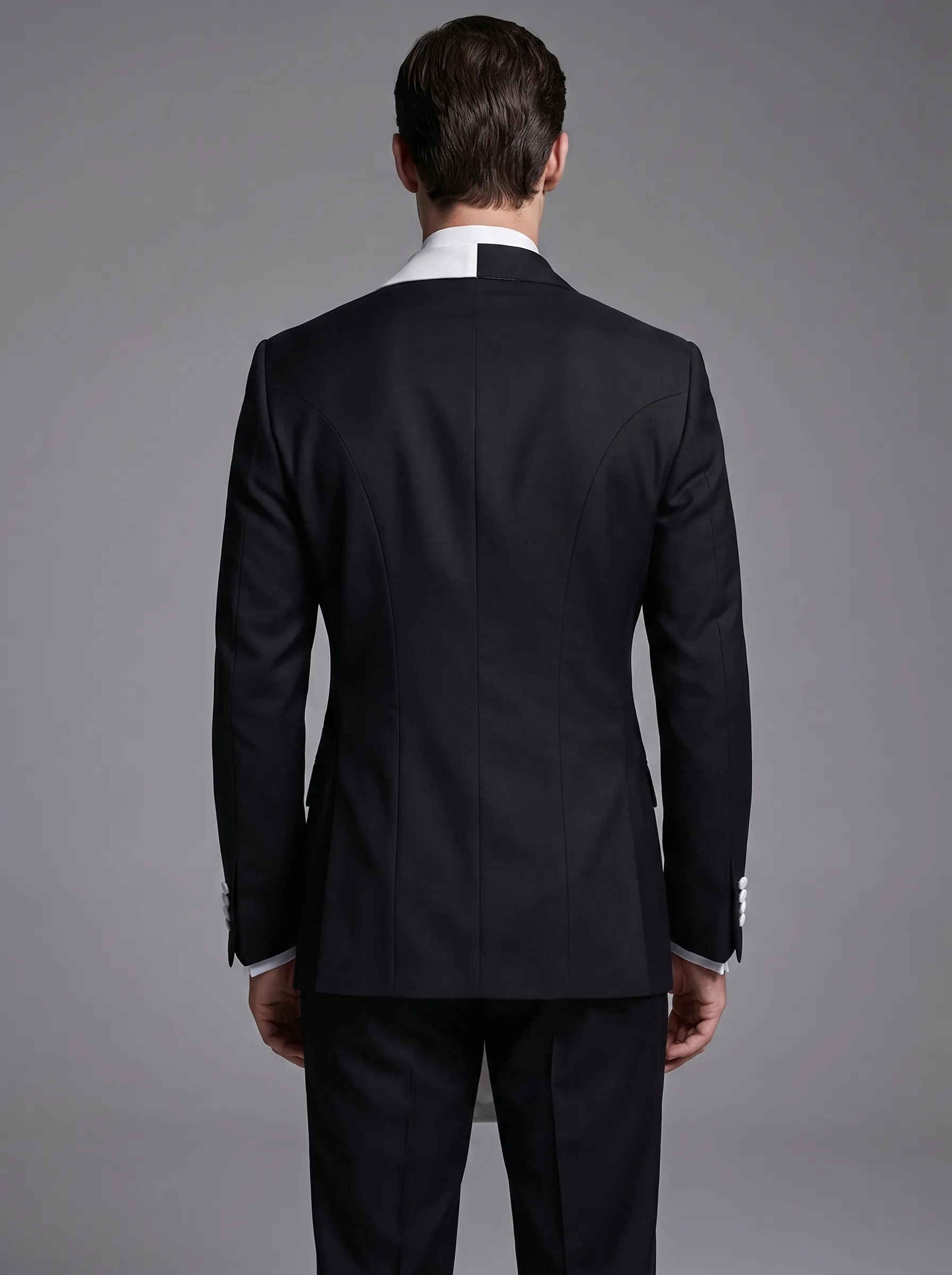 Men's Black 2-Piece Notch Lapel Prom Suit | Classic One-Button Formal Suit