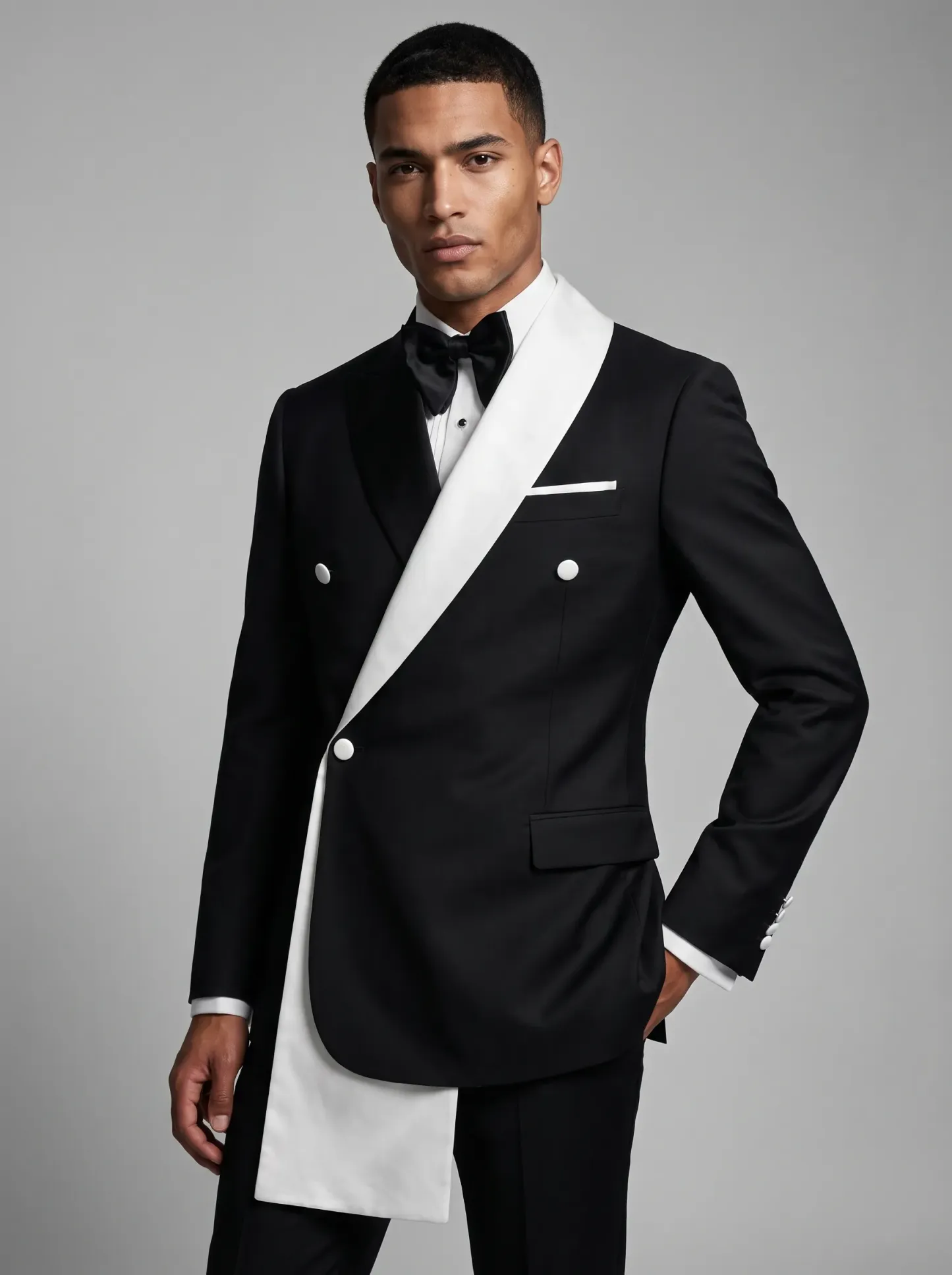Men's Black 2-Piece Notch Lapel Prom Suit | Classic One-Button Formal Suit
