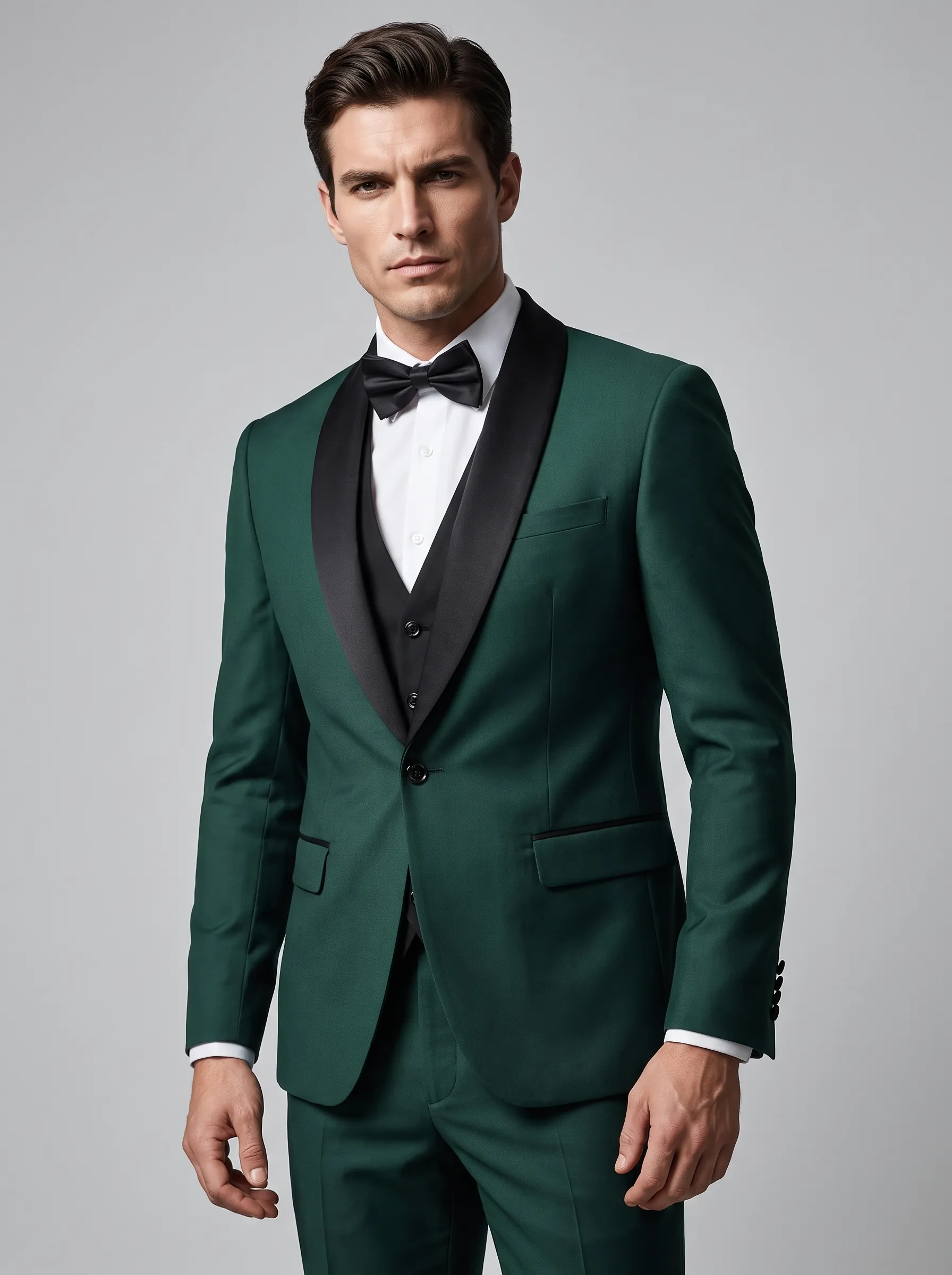 Men's Light Blue 3-Piece Shawl Lapel Tuxedo | Powder Blue Prom Suit