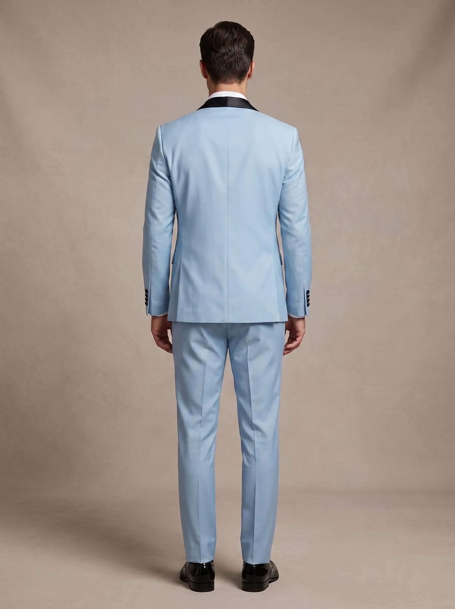 Men's Light Blue 3-Piece Shawl Lapel Tuxedo | Powder Blue Prom Suit