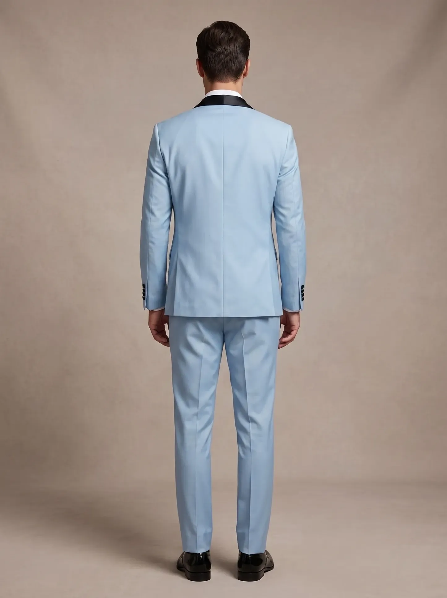 Men's Light Blue 3-Piece Shawl Lapel Tuxedo | Powder Blue Prom Suit
