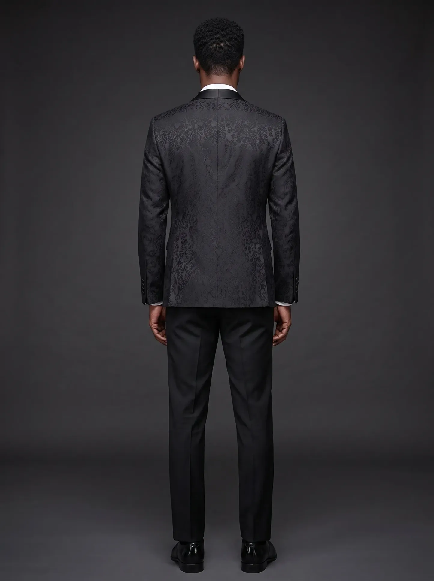 Black Shawl Lapel One-Button 3-Piece Men's Suit | Classic Prom Tuxedo