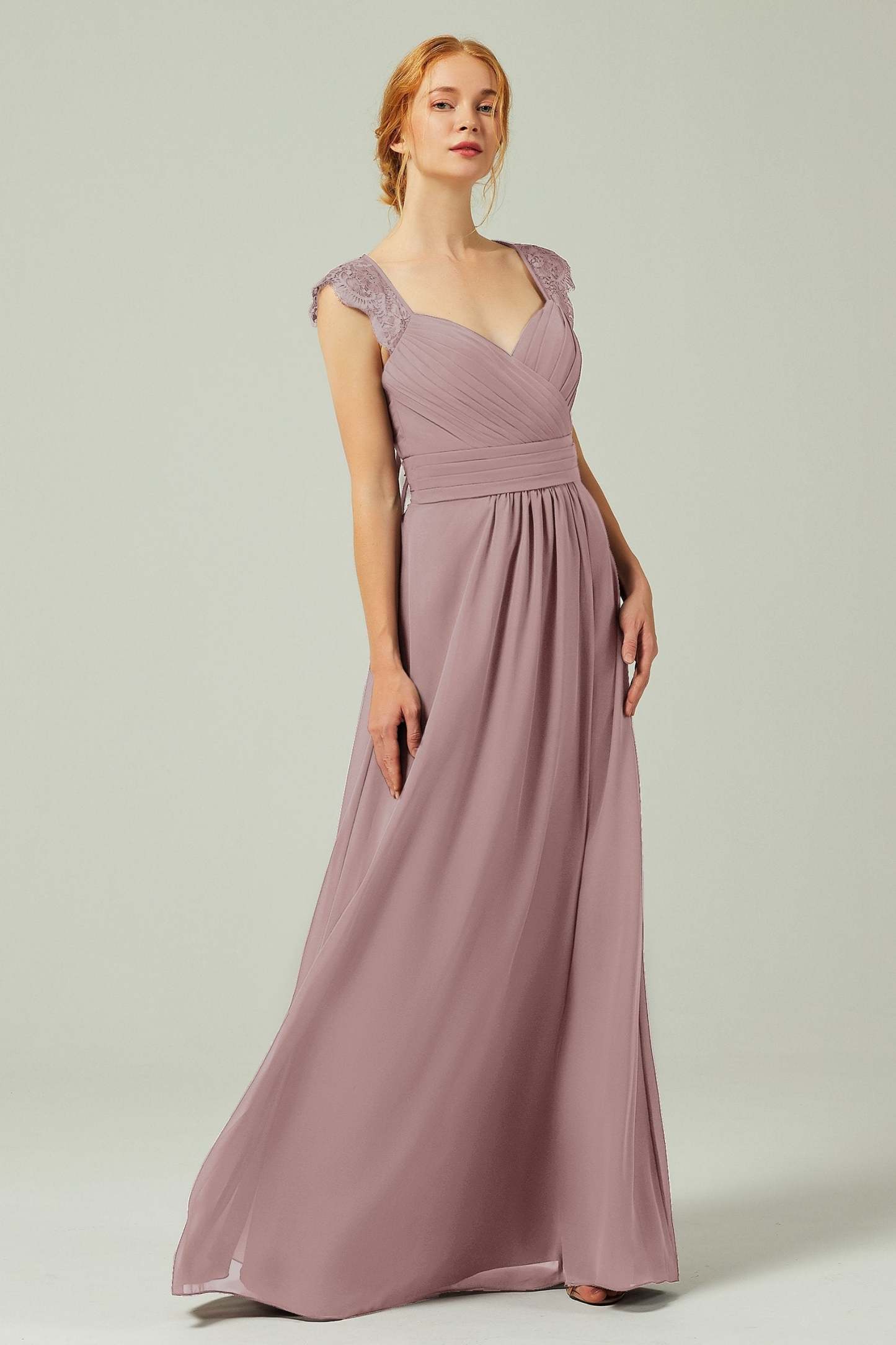 A-Line Floor Length Chiffon Bridesmaid Dress Formal Dresses CB0298