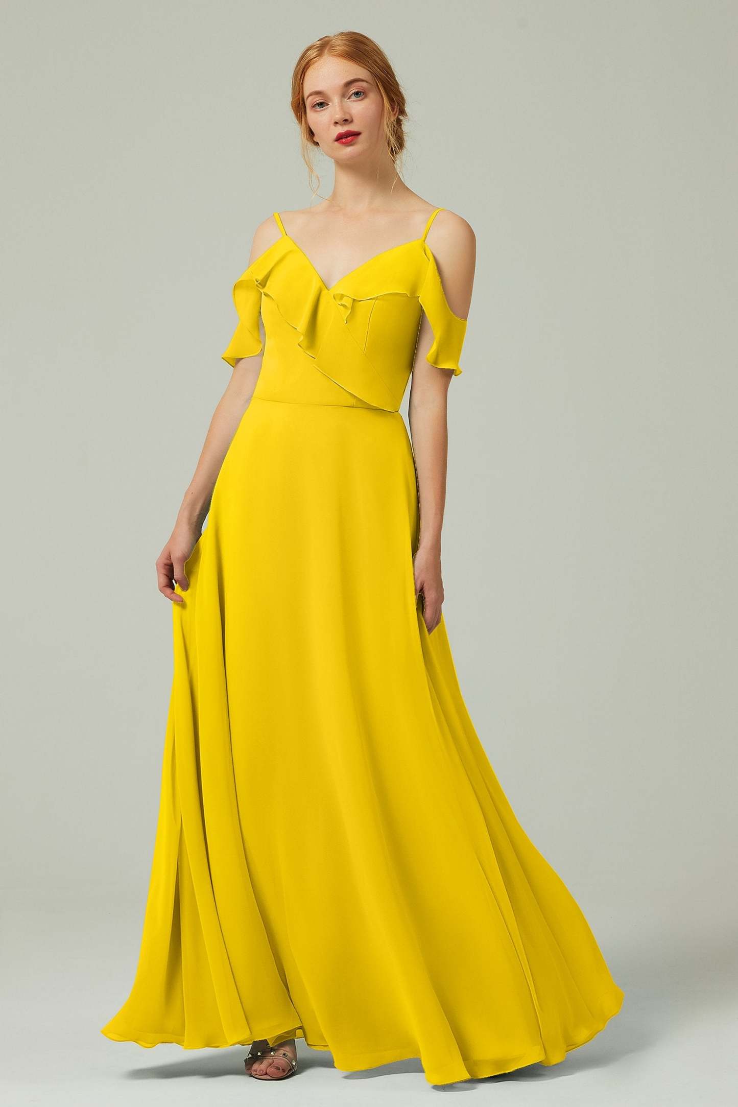 A-Line Floor Length Chiffon Bridesmaid Dress CB0326