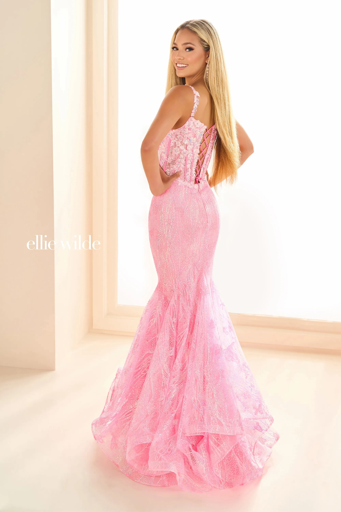 Mermaid Sweetheart Straps Lace Appliques Corset Bodice Prom Dress #EW36038