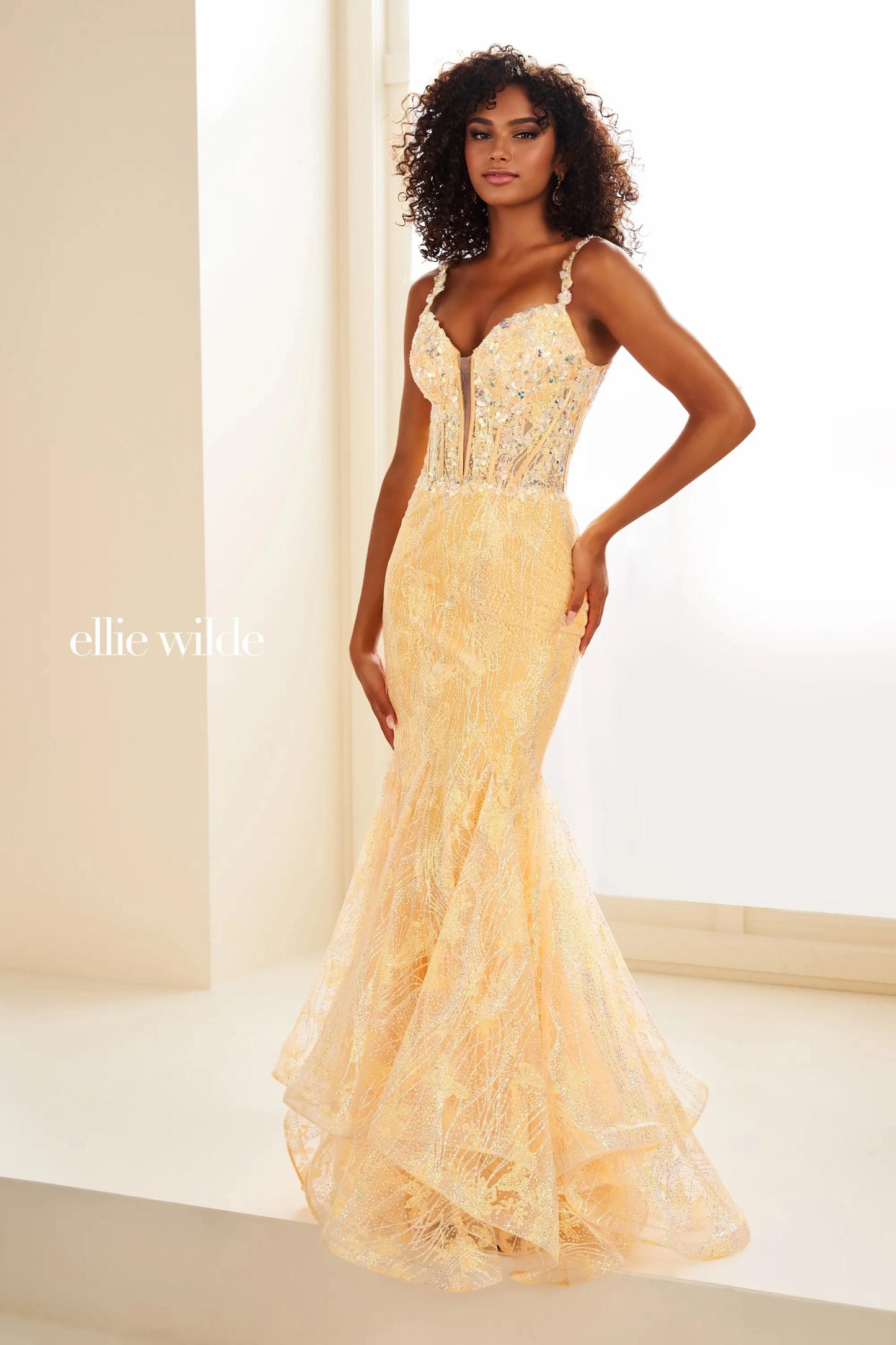Mermaid Sweetheart Straps Lace Appliques Corset Bodice Prom Dress #EW36038