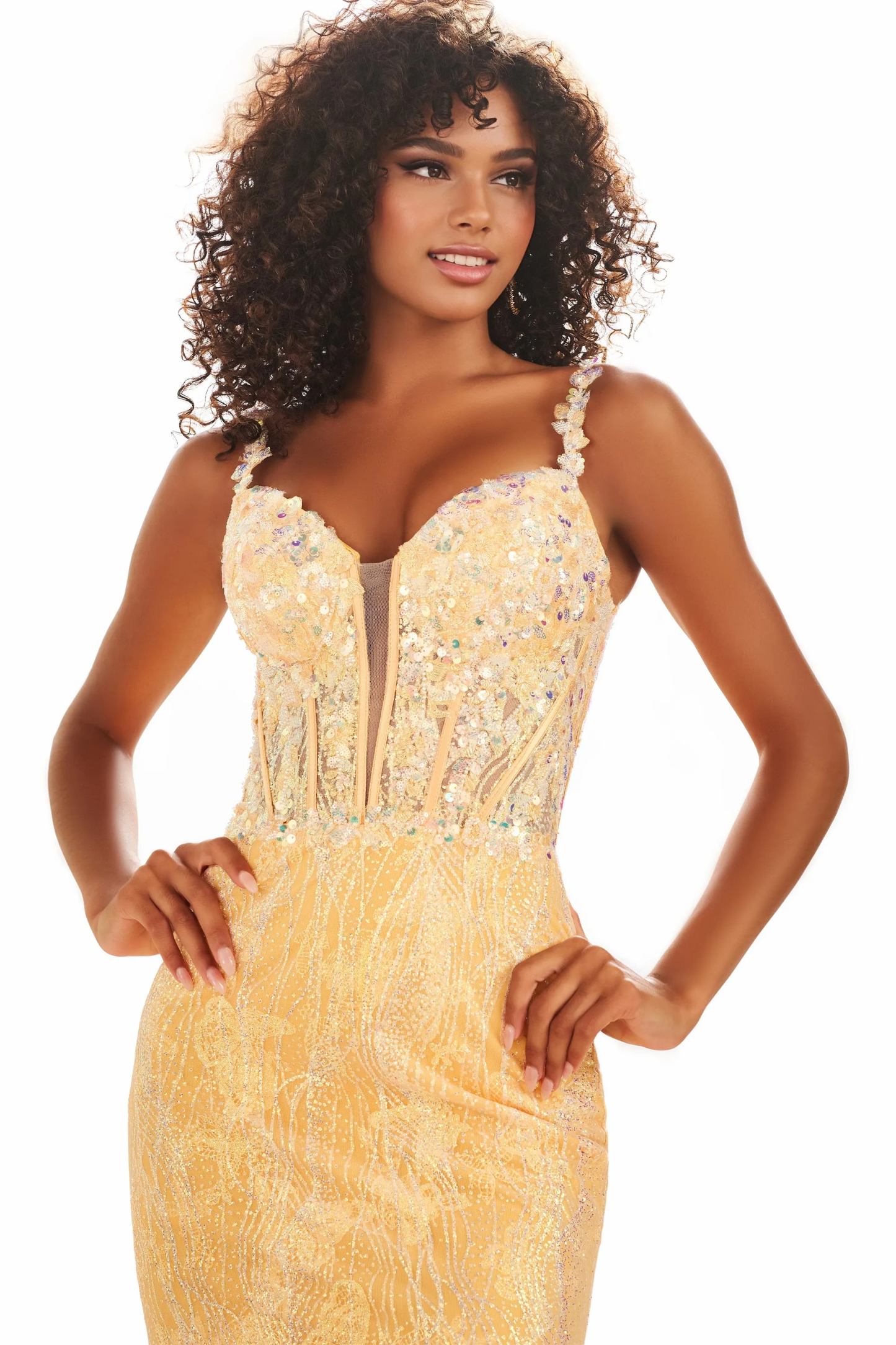 Mermaid Sweetheart Straps Lace Appliques Corset Bodice Prom Dress #EW36038