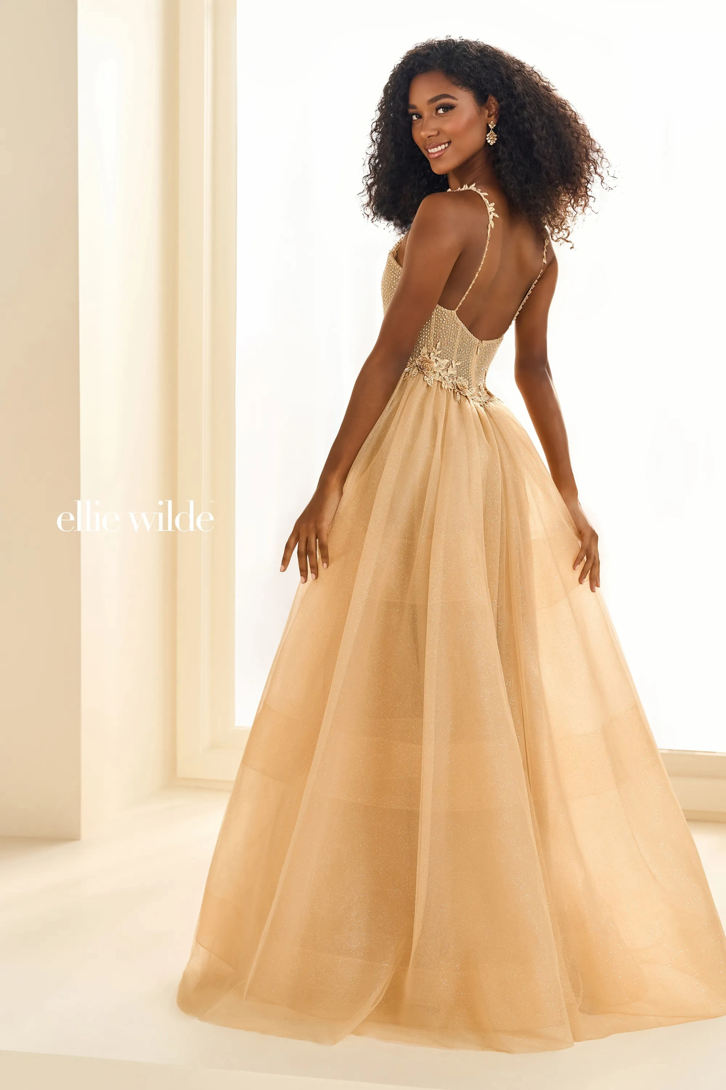 A-Line Sweetheart Lace Appliques Corset Bodice Prom Dress # Ellie Wilde EW36058