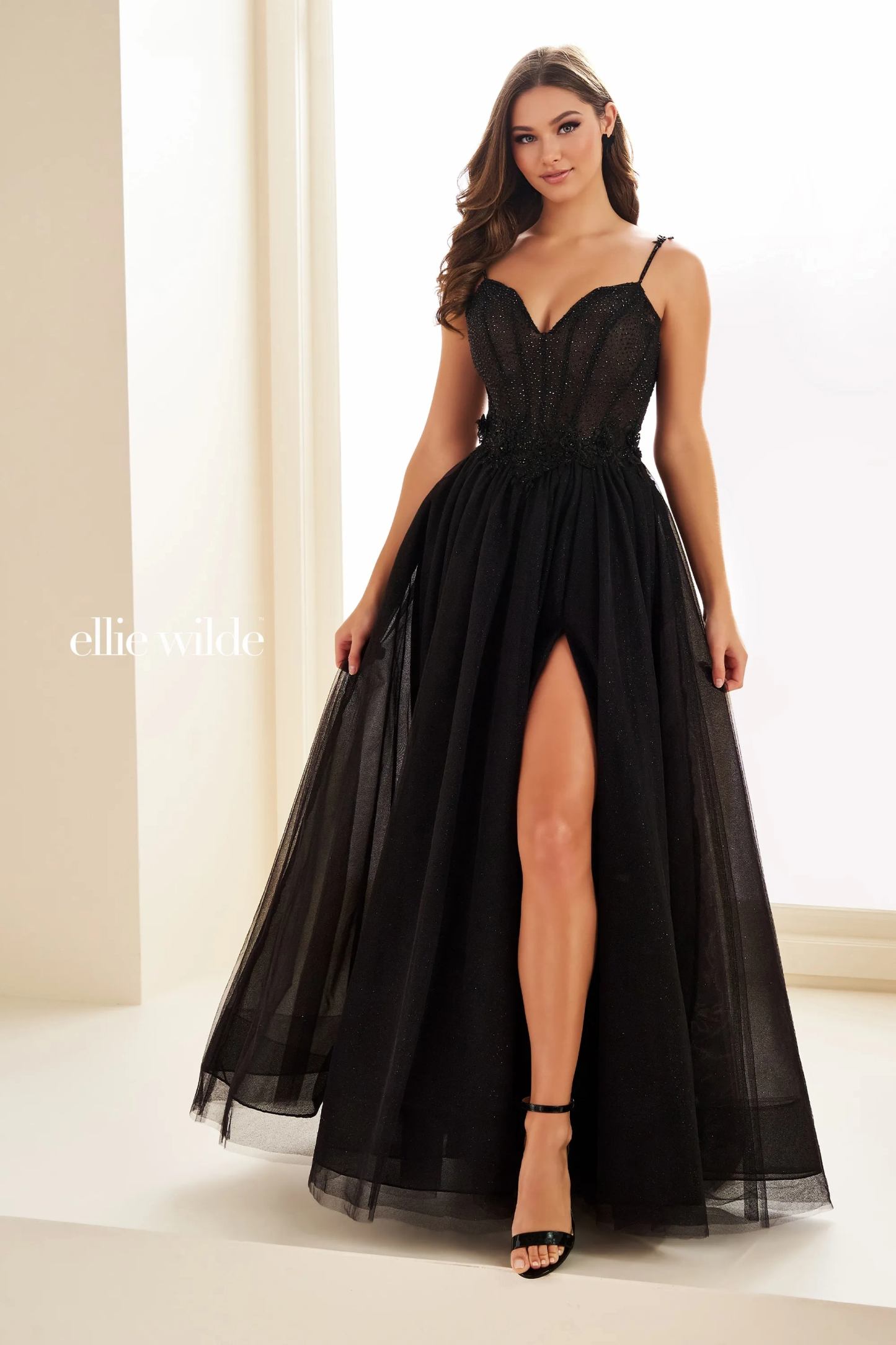 A-Line Sweetheart Lace Appliques Corset Bodice Prom Dress # Ellie Wild