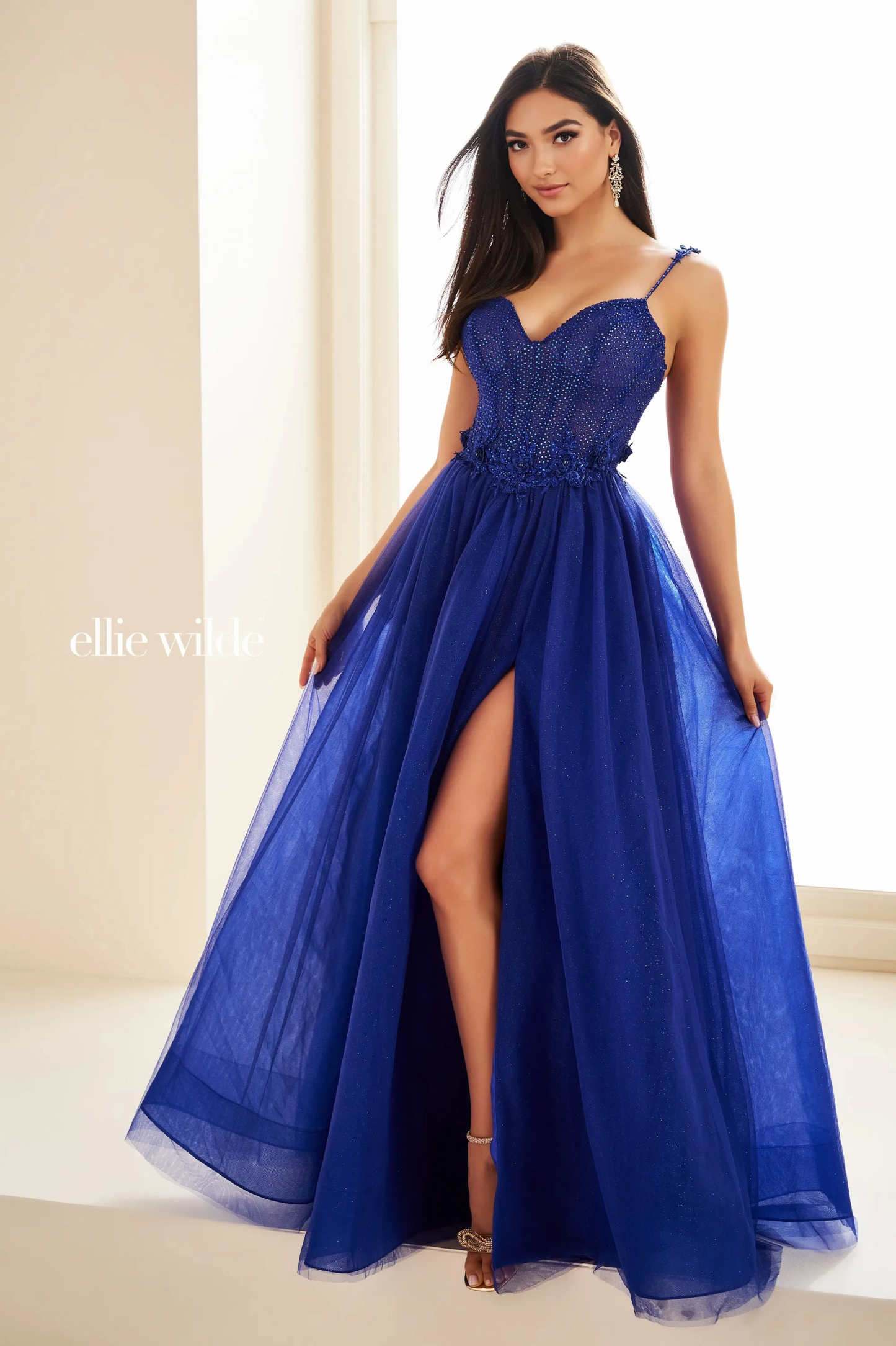 A-Line Sweetheart Lace Appliques Corset Bodice Prom Dress # Ellie Wilde EW36058