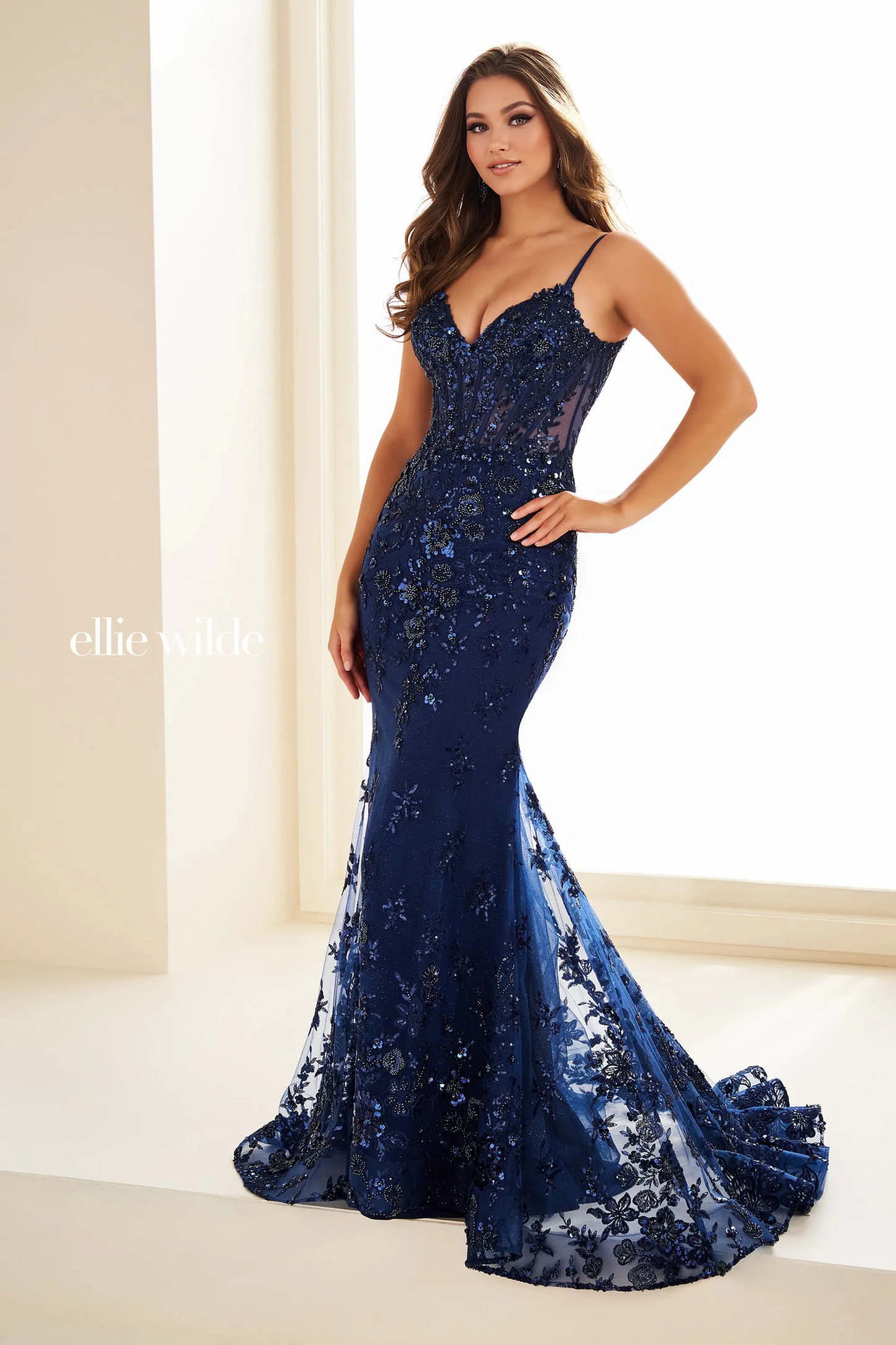 Mermaid Sweetheart Spaghetti Straps Glitter Tulle Corset Bodice Prom D