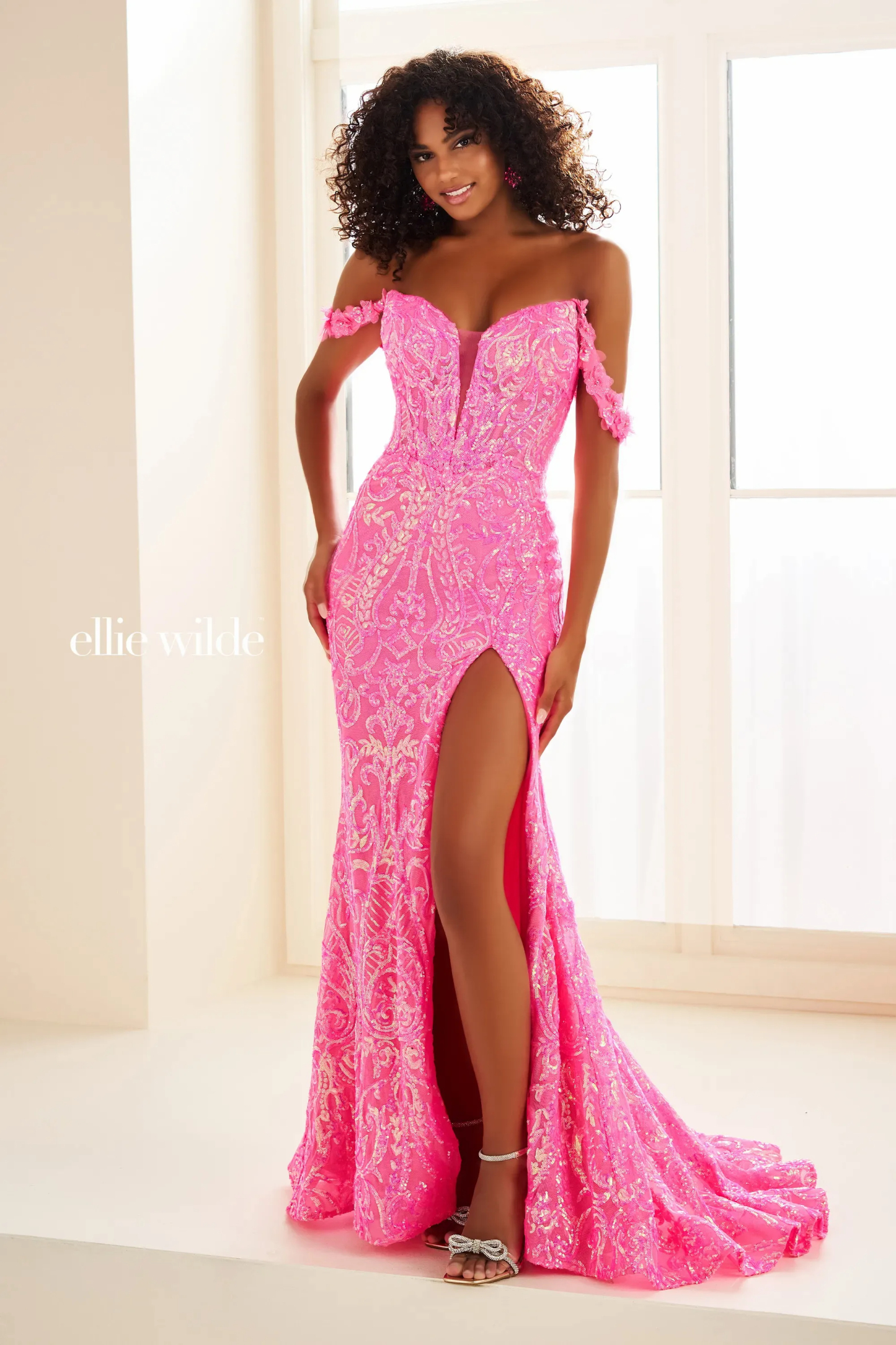 Mermaid Sweetheart Embroidered Sequin Mesh Lace-Up Back Prom Dress