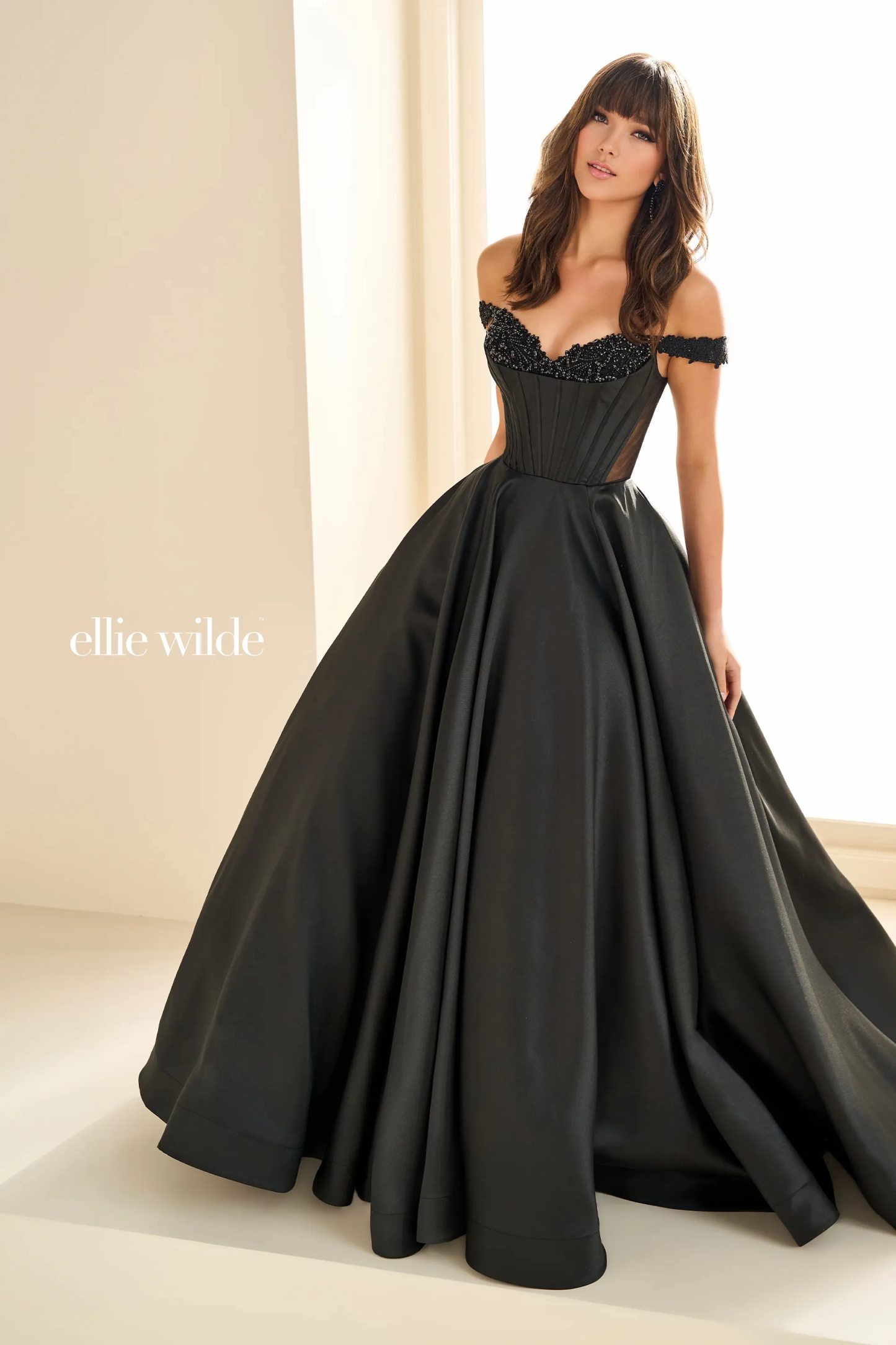 Ball Gown Sweetheart Off-The-Shoulder Prom Dress With Pockets #Ellie W