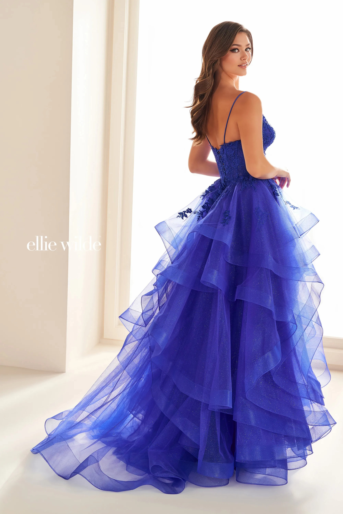 Ball Gown Sweetheart Lace Appliques Lace-Up Back Prom Dress #Ellie Wilde 36203