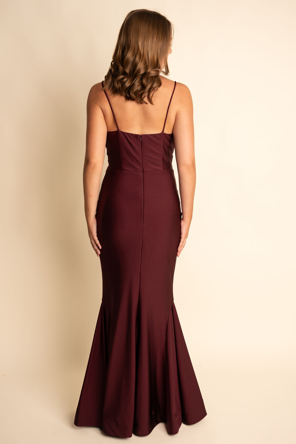 Romantic Mermaid Spaghetti Straps Pleated Bridesmaid Dress #RJBM056