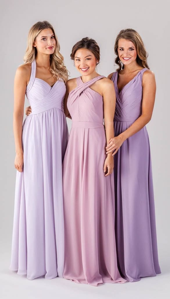 Uniquely A-Line Criss-Cross Halter Neckline Bridesmaid Dress With Pockets