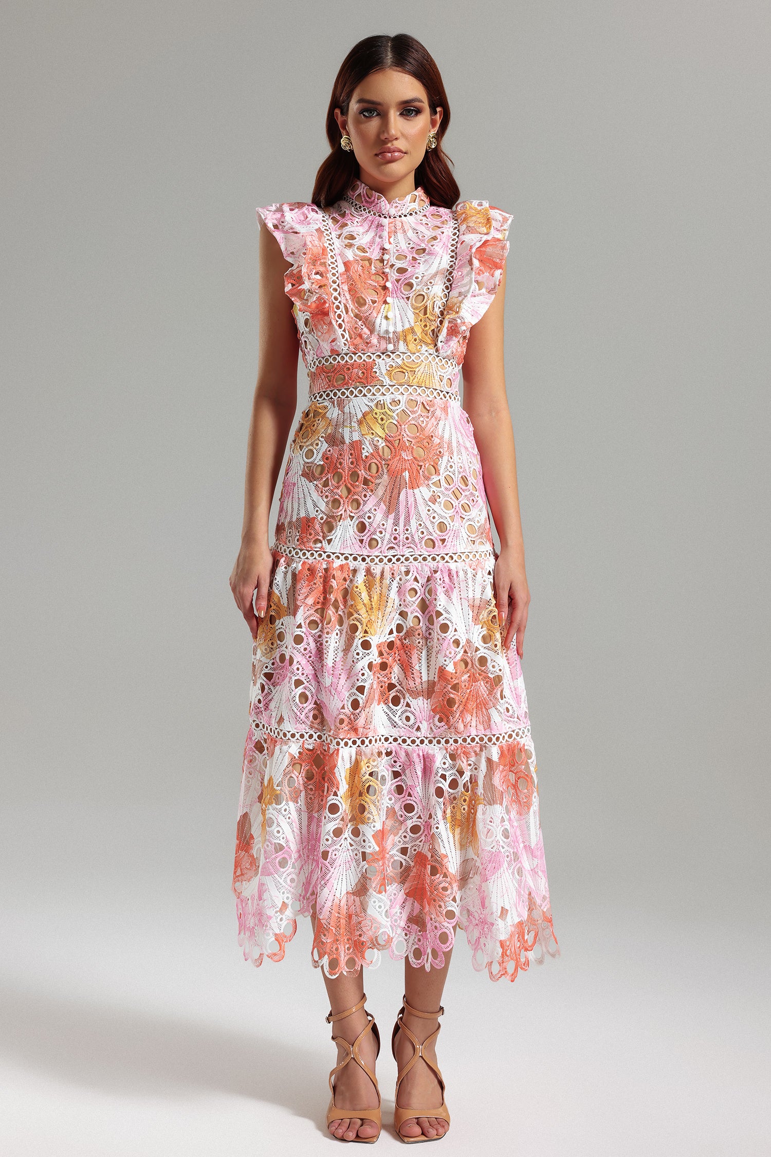 Ksenia Sleeveless Lace Midi Dress