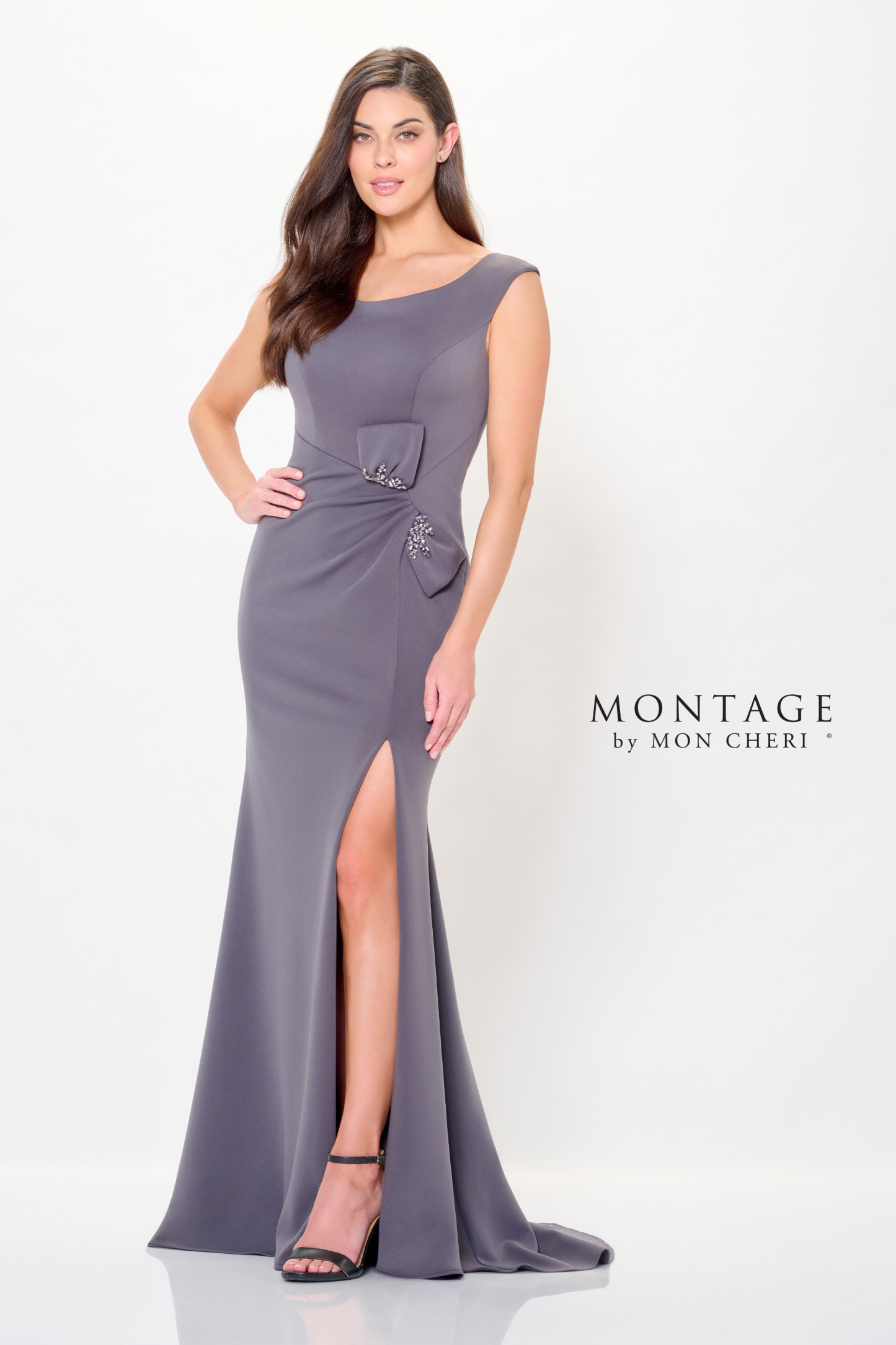 Elegance Fit and Flare Jewel Beading Mother of the Bride Dress #M903