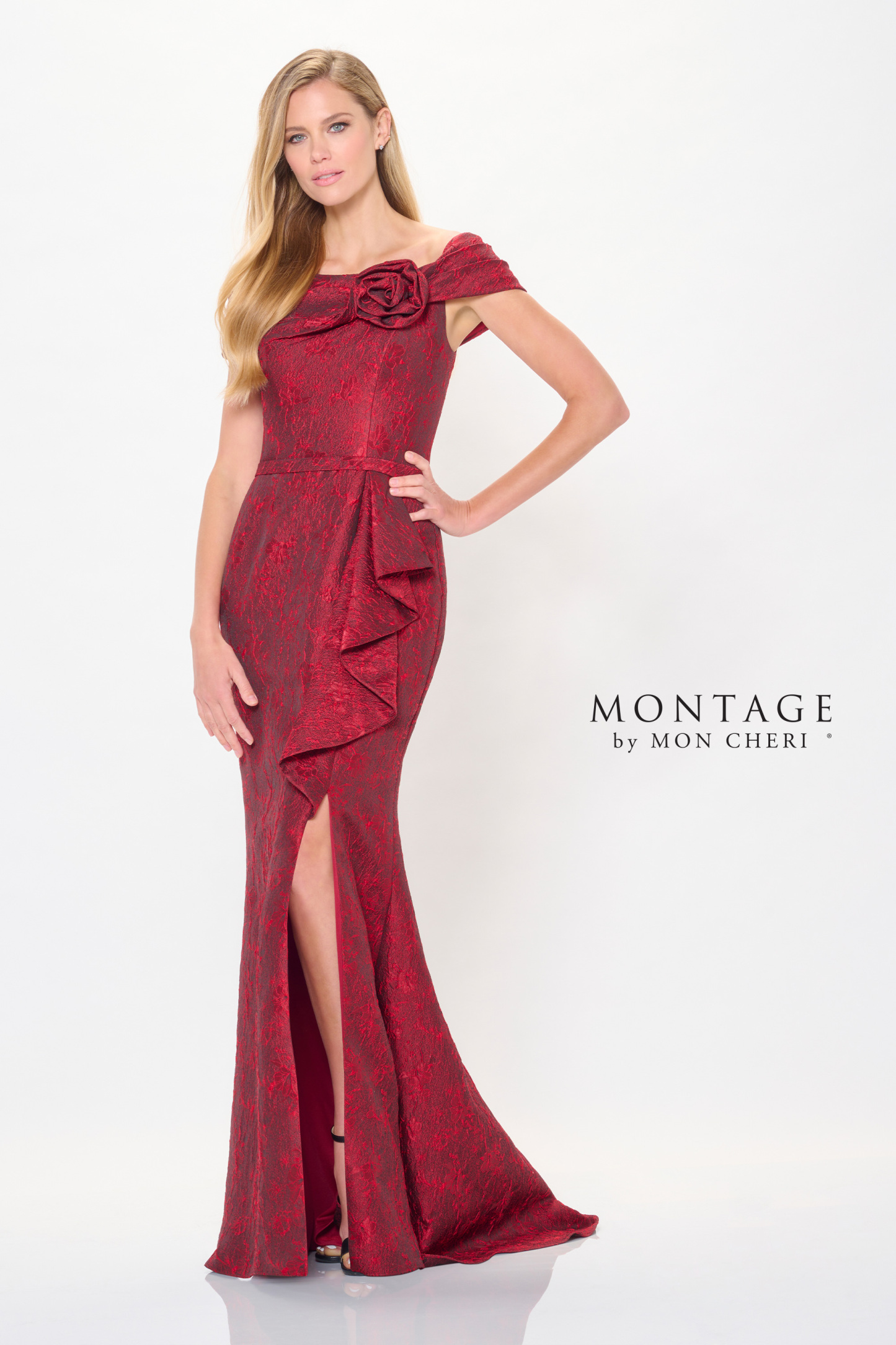 Sophisticated A-line Straight Beading Brocade Mother of the Bride Dress #M910