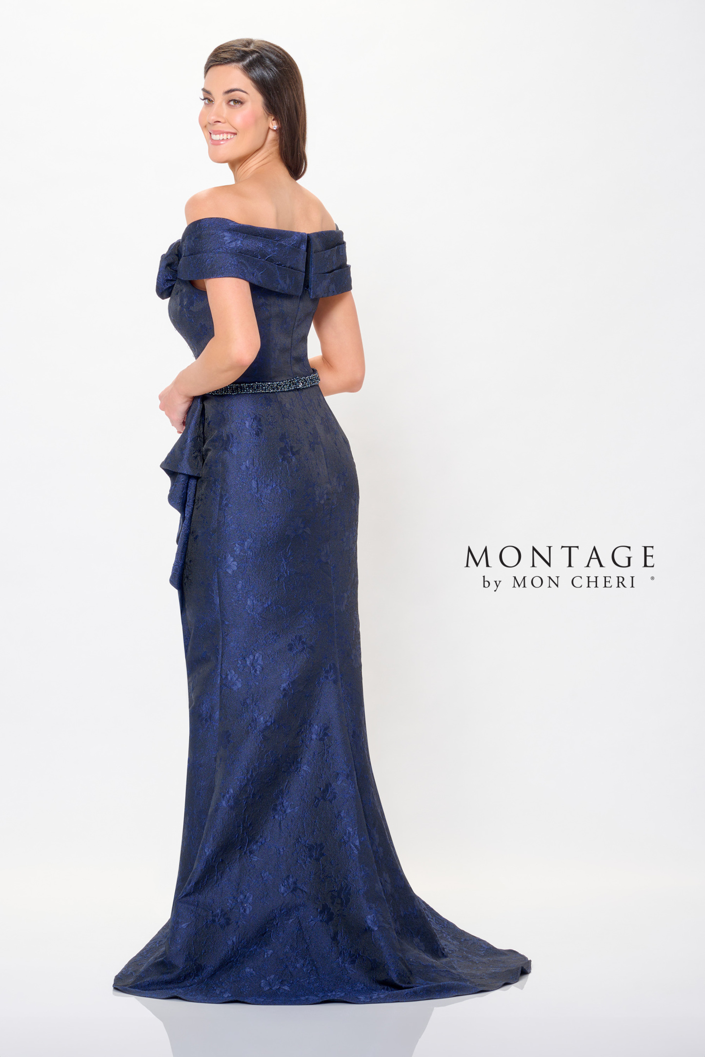 Sophisticated A-line Straight Beading Brocade Mother of the Bride Dress #M910