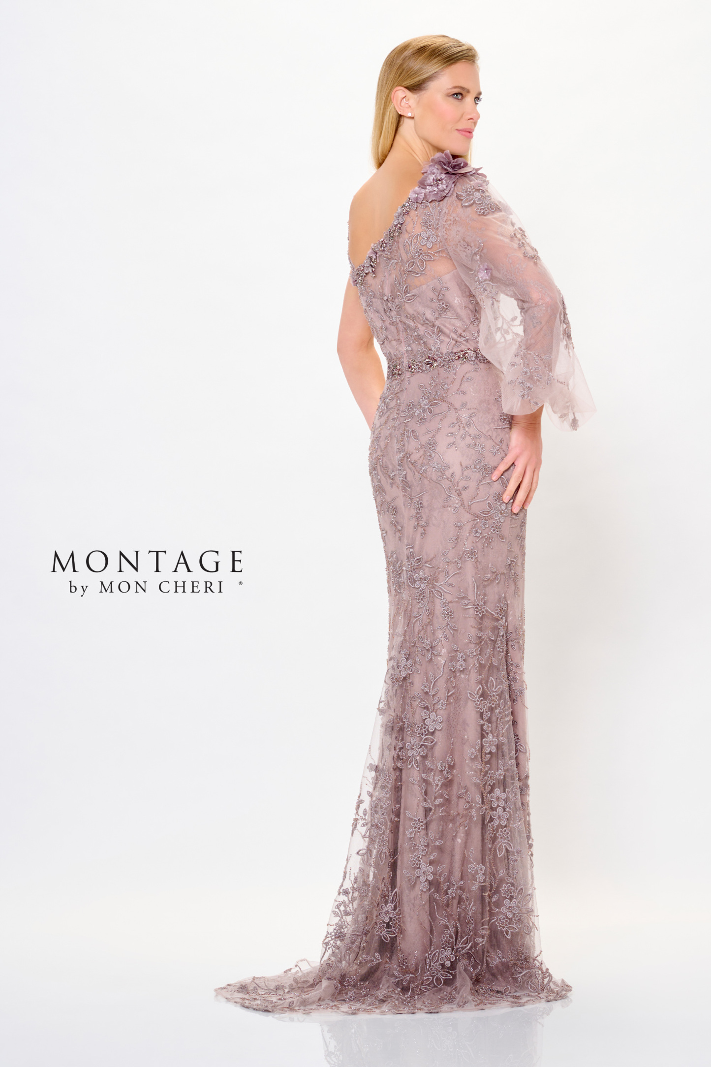 Captivating Mermaid Asymmetric Long Sleeve Mother of the Bride Dress #M913