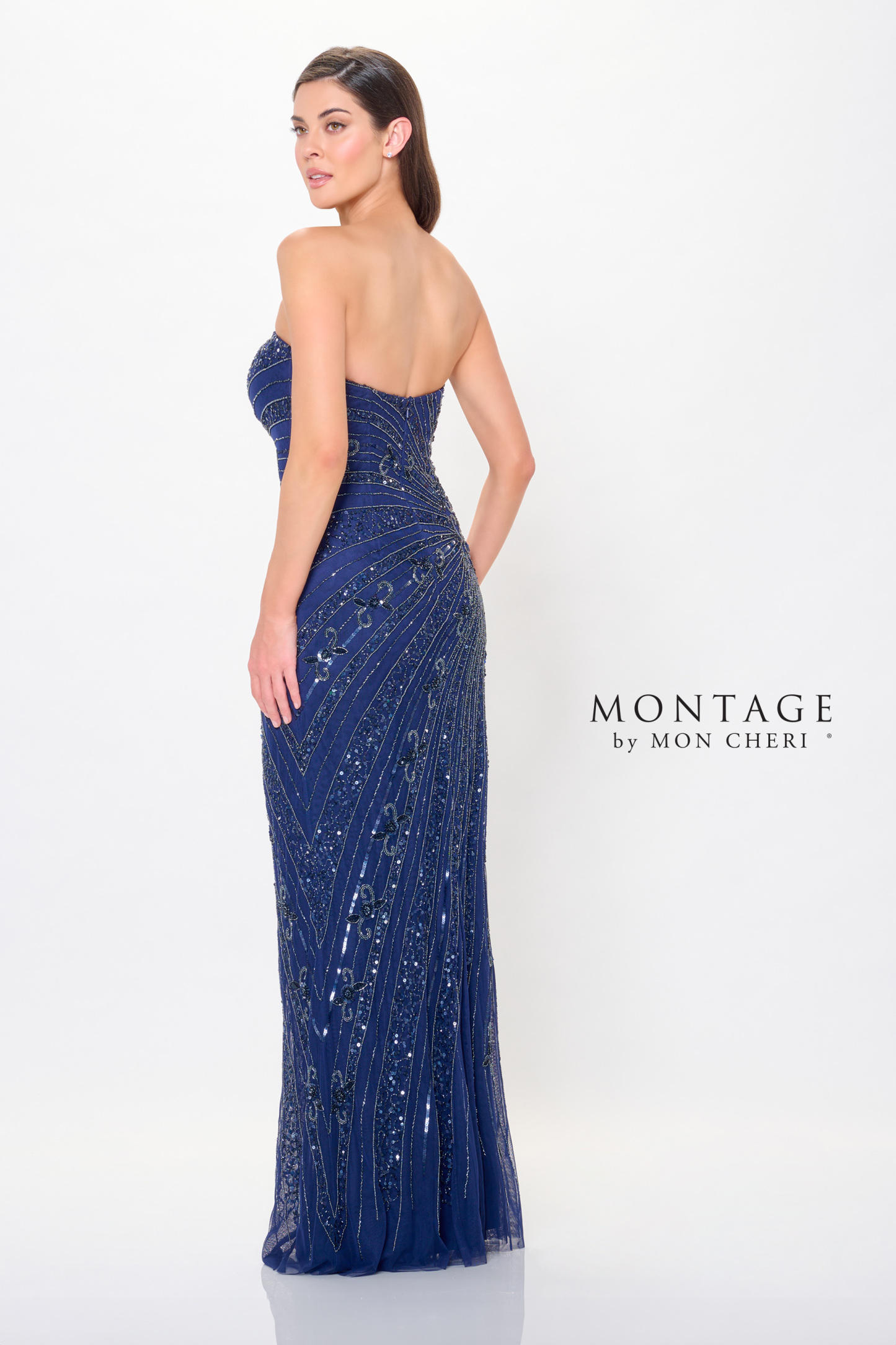 Glamorous Sheath Straight Sequin Tulle Mother of the Bride Dress #M919