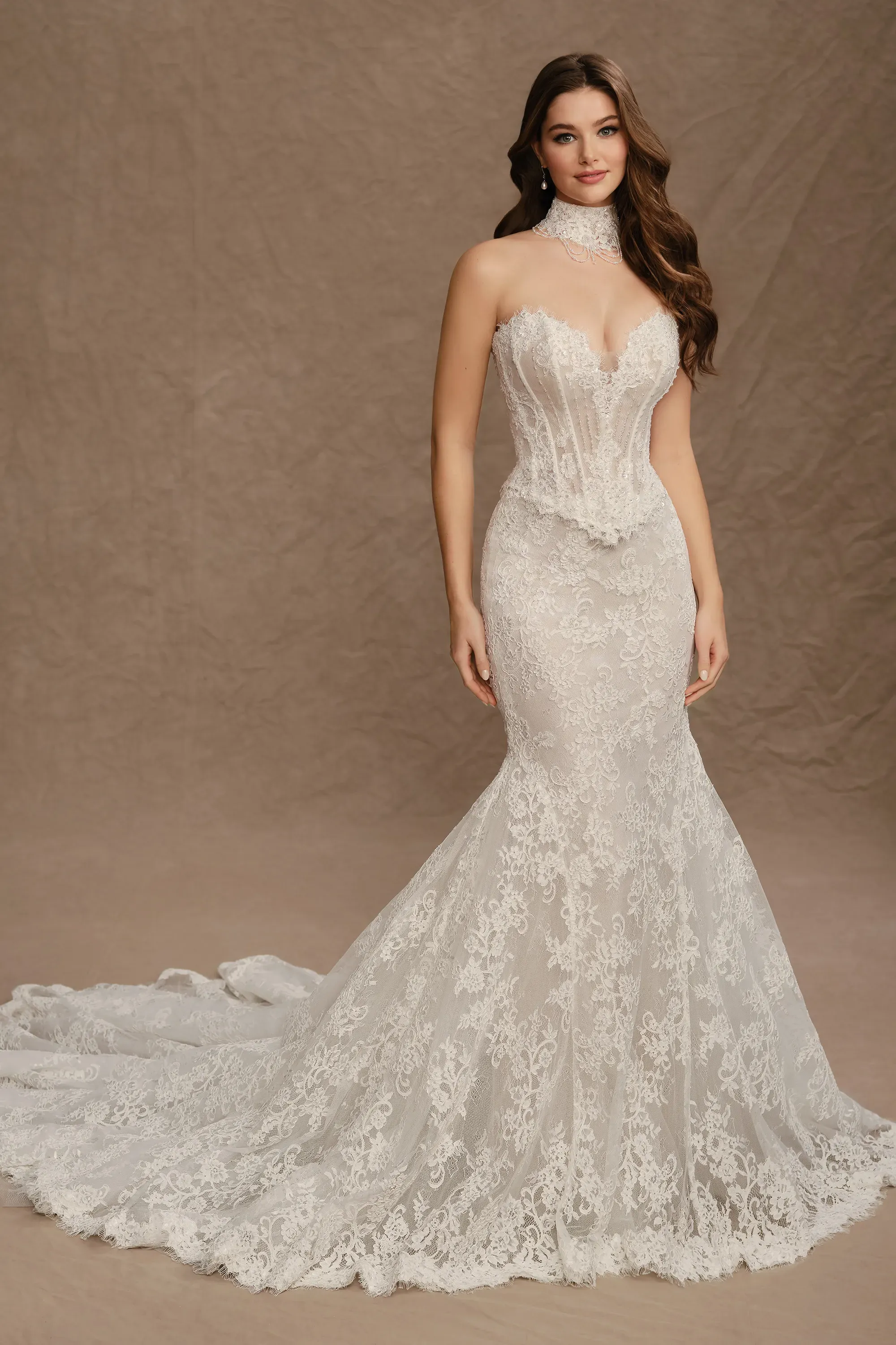 Mermaid Strapless Sweetheart Beading Sequin Wedding Dress #MT4016