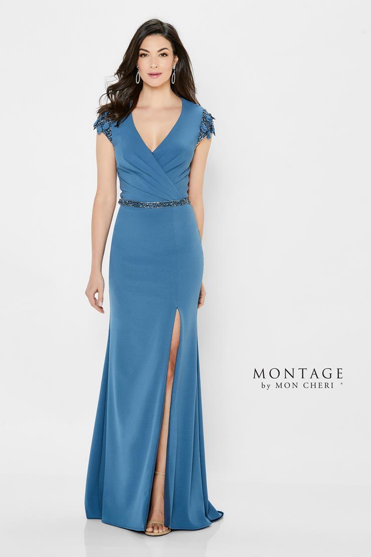 Stunning Fit and Flare V-Neck Stretch Crepe Mother Of The Bride Dress #122902