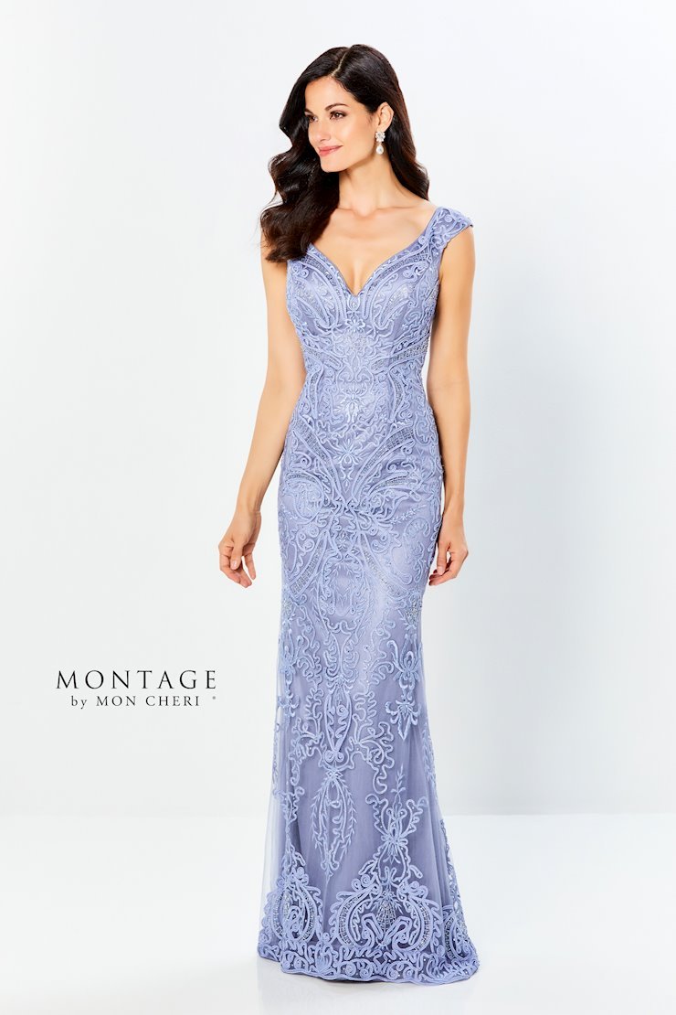 Fit And Flare V-Neck Sleeveless Soutache Tulle Mother Of The Bride Dress #220934