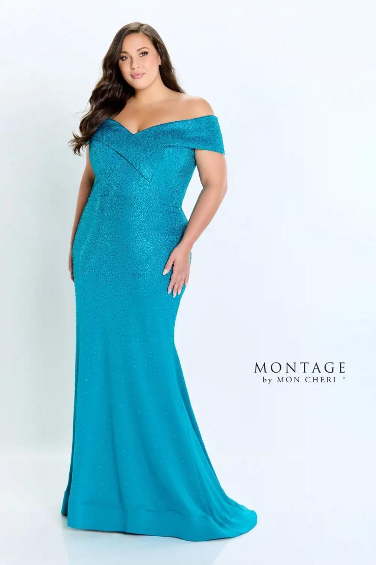 Fit Off The Shoulder Heavy Jersey Sweep Train Mother Of The Bride Dress #220949