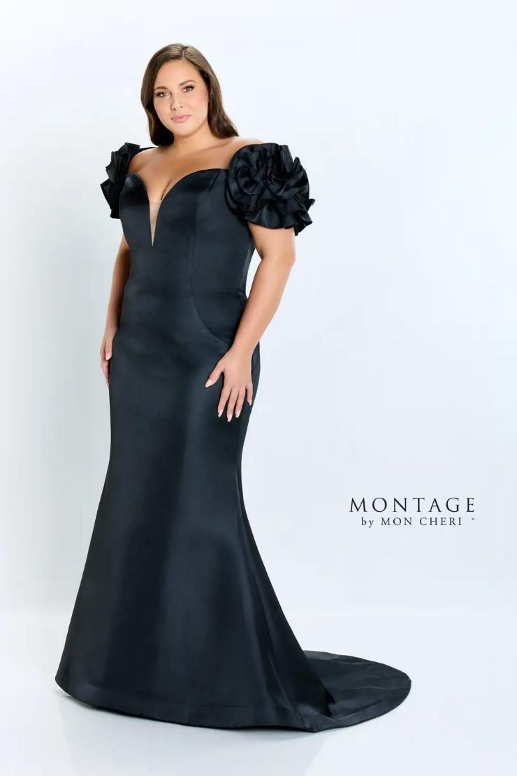 Trumpet Deep V-Neck Off The Shoulder Brocade Mother Of The Bride Dress #220952