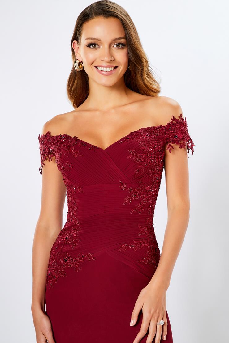 Fit and Flare V-Neck Chiffon Lace Mother Of The Bride Dress #221964