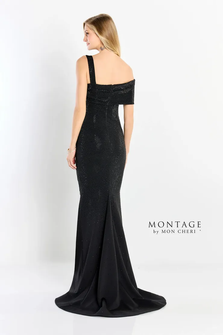 Dazzling Fit Straight Stretch Crepe Tulle Mother of the Bride Dress #M2214