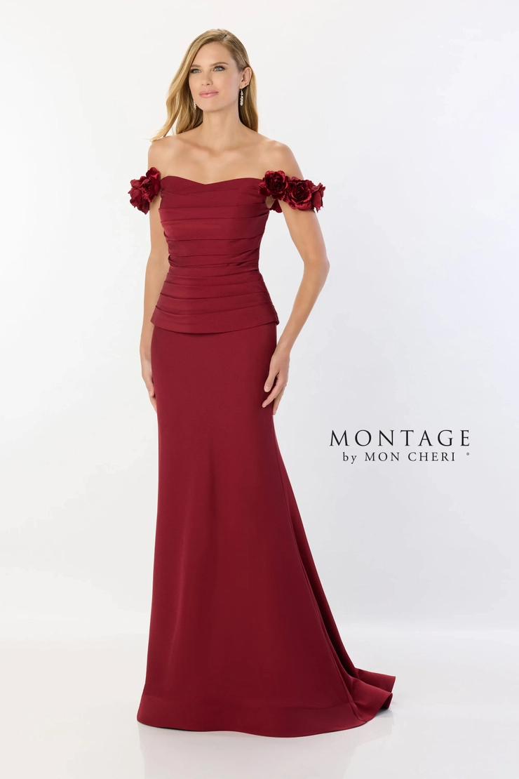 Mermaid Sweetheart Crepe 3D floral Mother of the Bride Dress #M2242