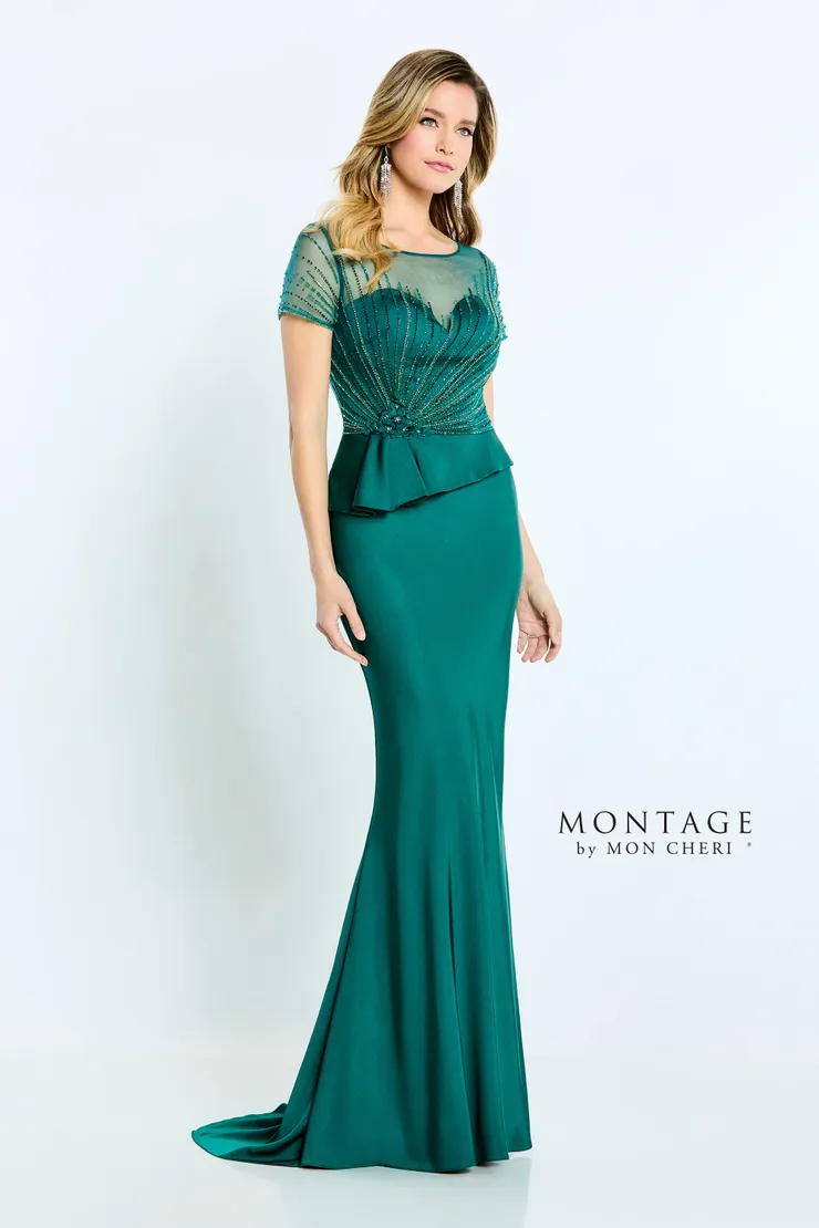 Mermaid Tulle Illusion Sweetheart Short Sleeve Mother Of The Bride Dres #M500