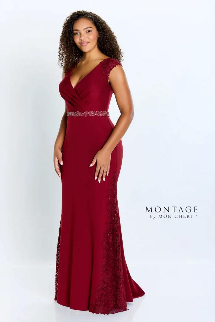Mermaid V-Neck Lace Cap Sleeves Mother Of The Bride Dress #M504