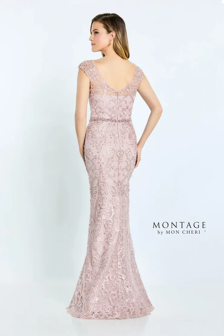 Sheath Illusion Cap Sleeve Allover Lace Mother Of The Bride Dress #M516
