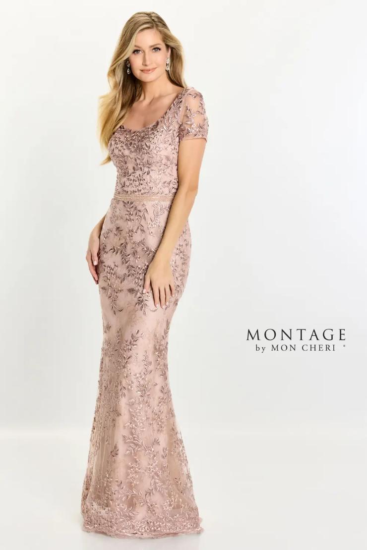 Elegance Straight Scoop Short Sleeve Tulle Mother of the Bride Dress #M529