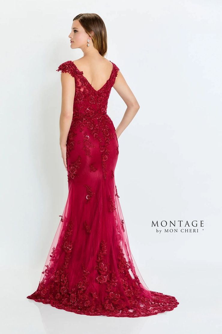 Dreamy A-Line V-Neck Embroidery Tulle Mother of the Bride Dress #M534